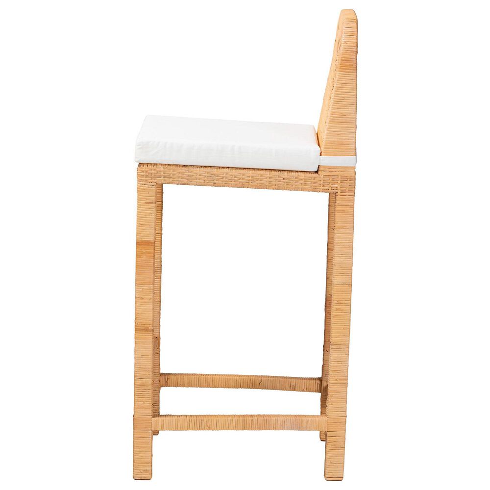 Baxton Studio Zariah Bar Stool in Natural Brown, , large