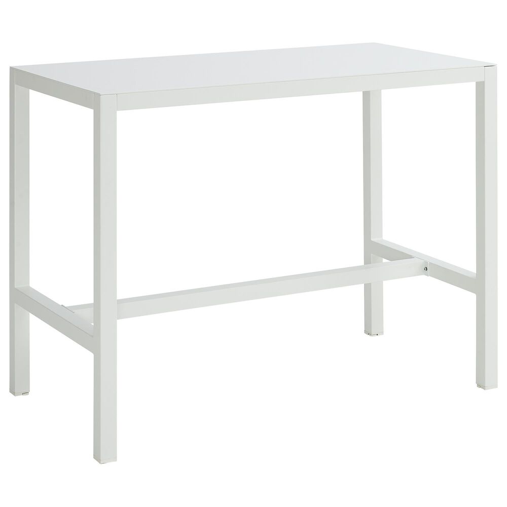 Linon Home Decor Holland 54" Outdoor Dining Table in White, , large