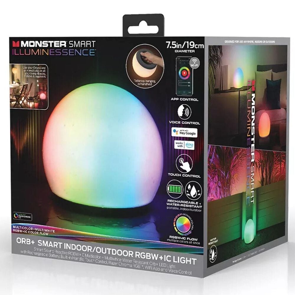 Monster Smart Illuminessence Orb+ Smart Portable LED Light Ball, , large