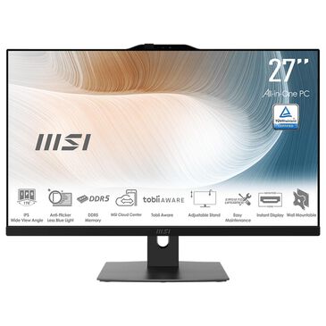 MSI 27" Modern AM272 All-in-One Desktop | Intel Core 7-150U - 32GB RAM - Intel Graphics - 1TB SSD in Black, , large