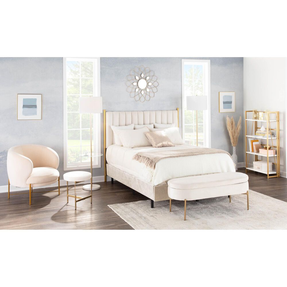 Lumisource Chloe Floor Lamp in White and Gold, , large