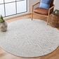 Safavieh Tulum 6"7" Round Ivory and Light Grey Area Rug, , large