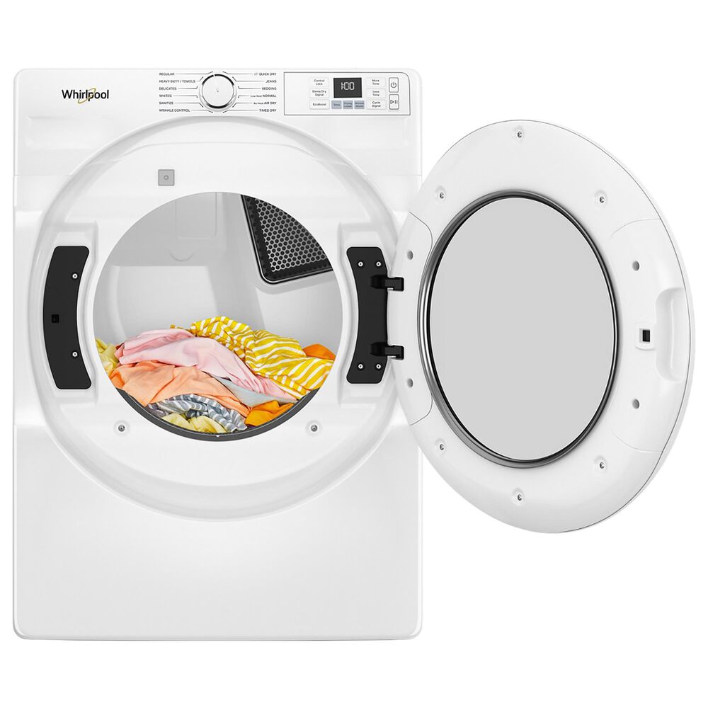 Whirlpool 7.4 Cu. Ft. Front Load Smart Electric Dryer with Quick Dry in White, , large