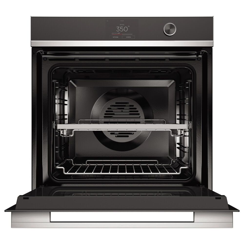 Fisher &amp; Paykel Series 9 24&quot; Contemporary Single Electric Wall Oven with 16 Functions in Stainless Steel and Black, , large