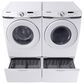Samsung 4.5 Cu. Ft. Front Load Washer and 7.5 Cu. Ft. Gas Dryer Laundry Pair with Pedestal in White, , large