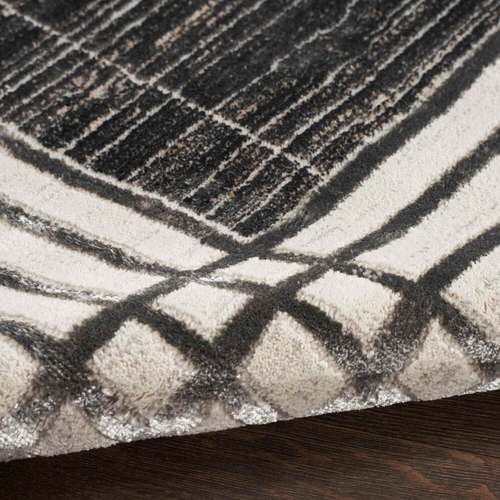 Nourison Desire 7&#39;10&quot; x 9&#39;10&quot; Charcoal, Silver and White Area Rug, , large