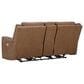 Ashley Trasimeno Power Reclining Loveseat with Console in Caramel, , large