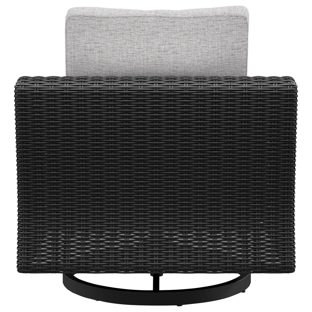 Ashley Beachcroft Patio Swivel Lounge Chair in Light Gray, , large