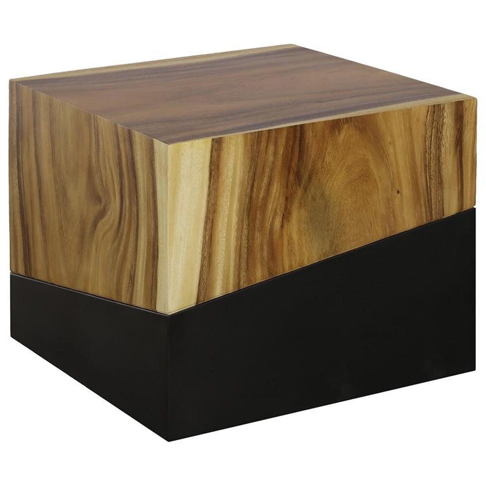Phillips Collection Geometry Side Table in Natural and Black, , large