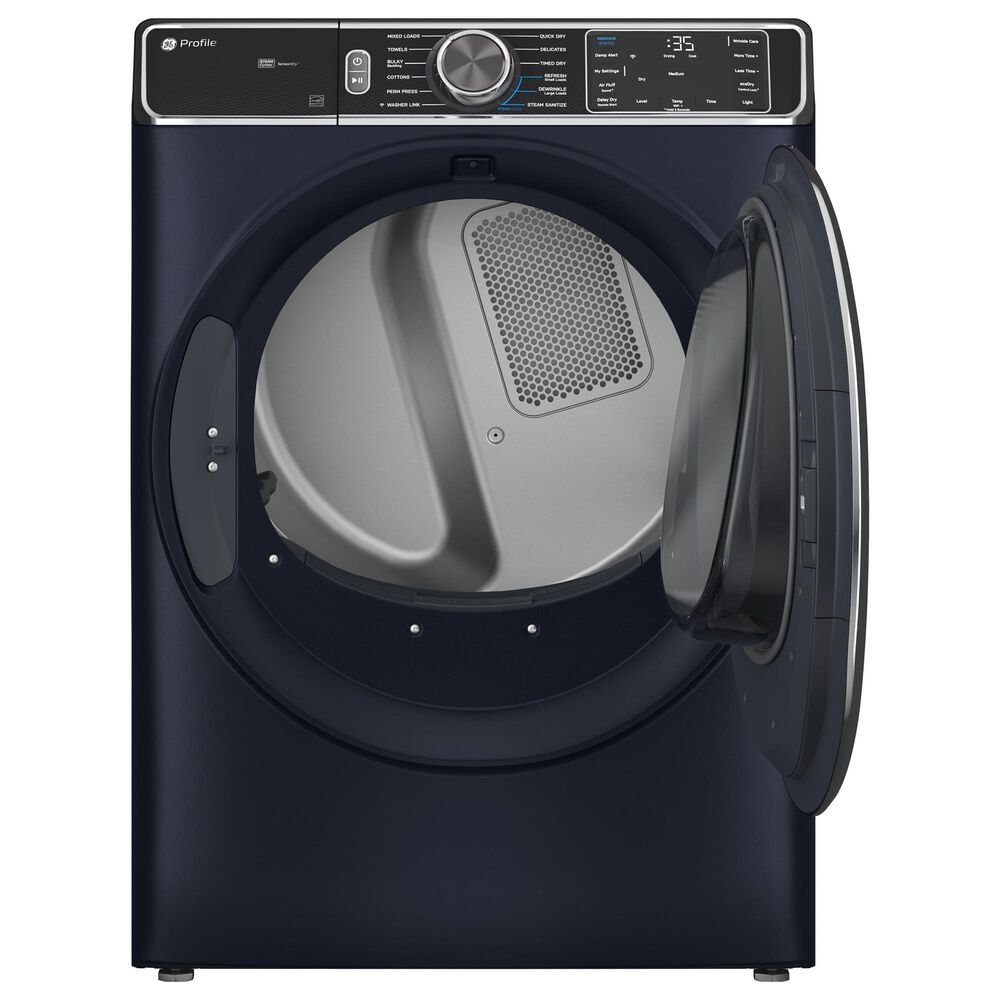 GE Appliances Front Load Washer and Gas Dryer with Pedestal in Black, , large