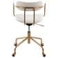 Lumisource Demi Task Chair with Cream Cushion in Gold, , large