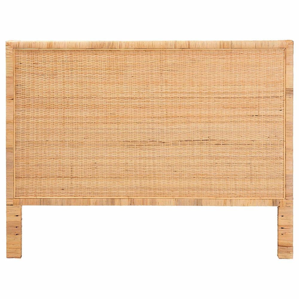 Baxton Studio Adelyn King Panel Headboard in Natural Brown, , large
