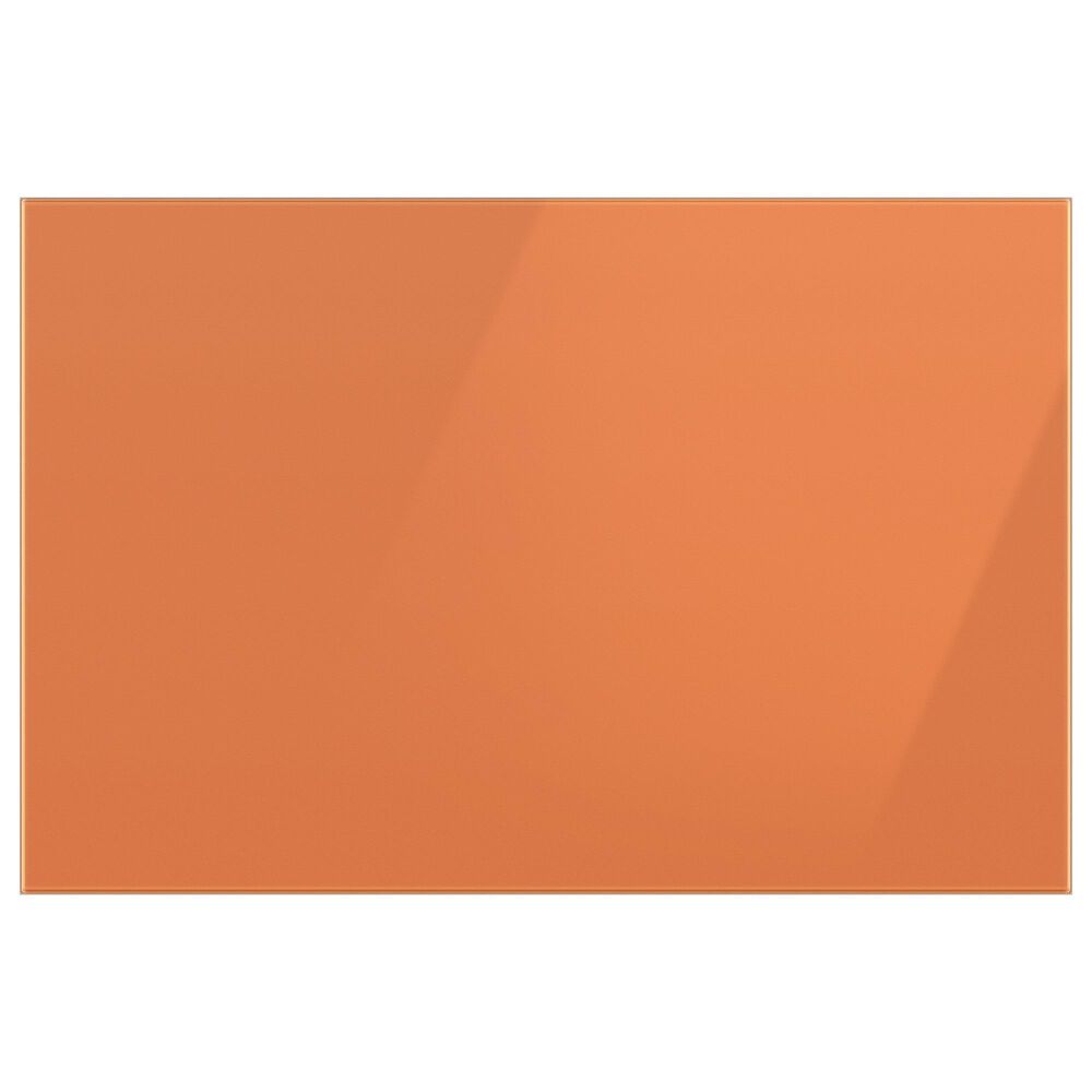 Samsung Bespoke 3-Door French Door Refrigerator Bottom Panel in Clementine Glass, , large