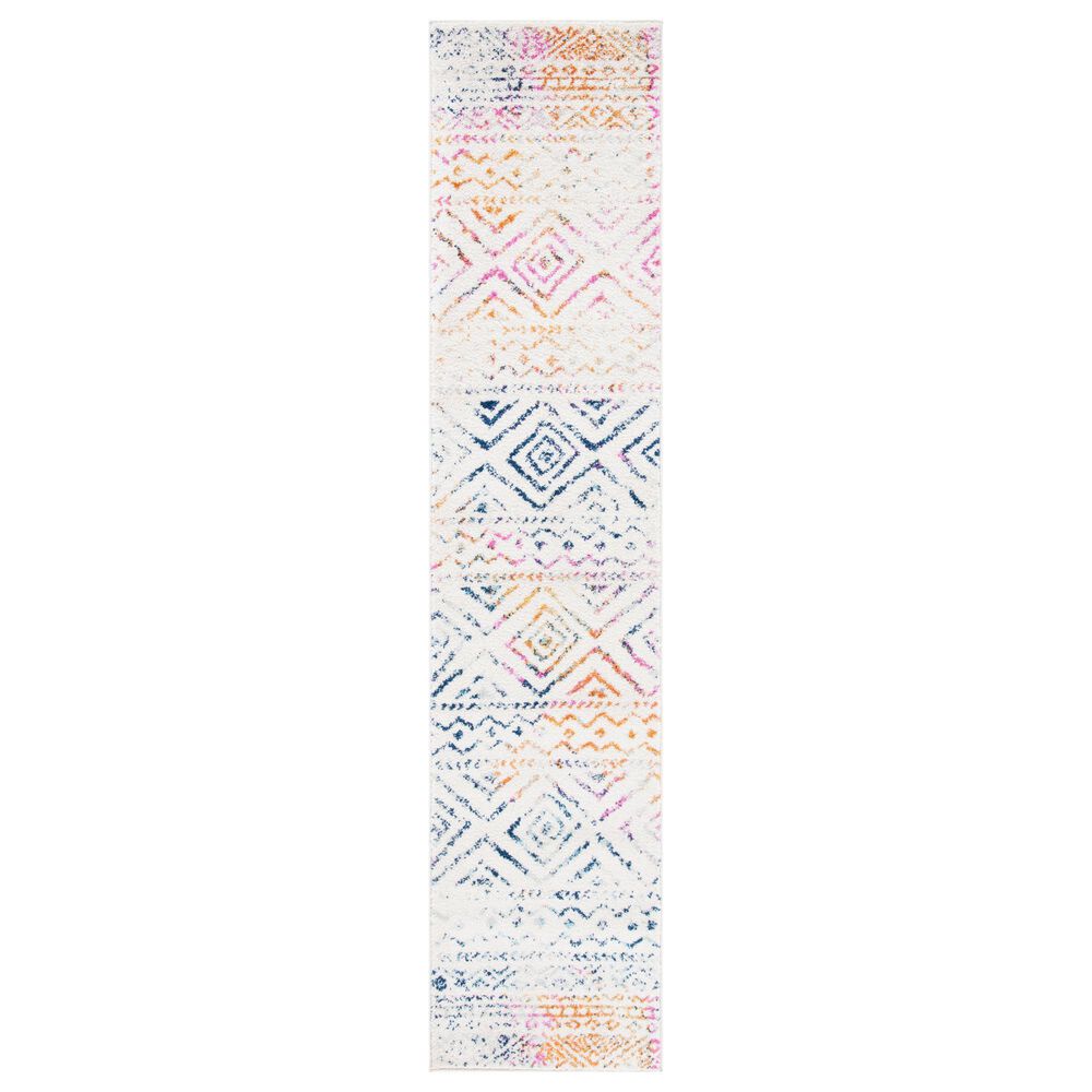 Safavieh Tulum 2" x 9" Ivory and Fuchsia Runner, , large