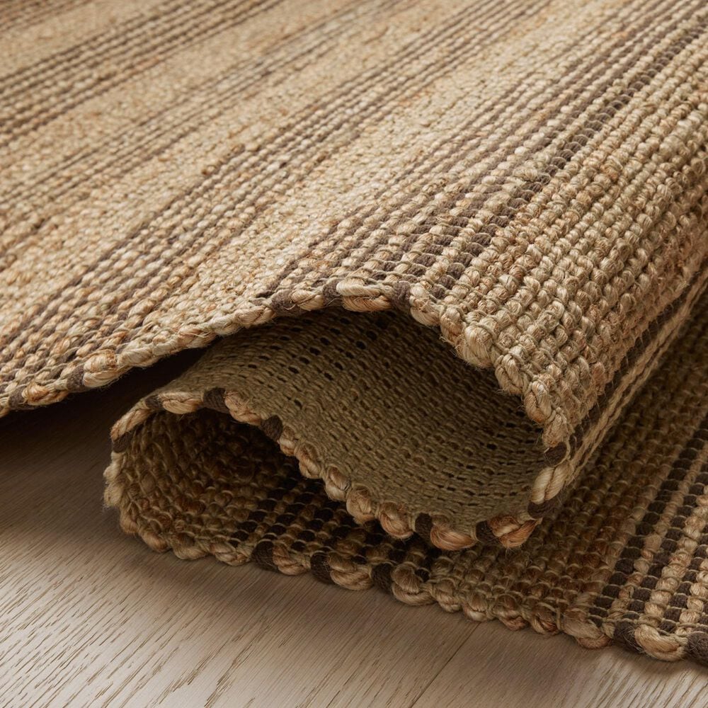 Chris Loves Julia x Loloi Judy 2&#39;3&quot; x 3&#39;9&quot; Natural and Chocolate Area Rug, , large