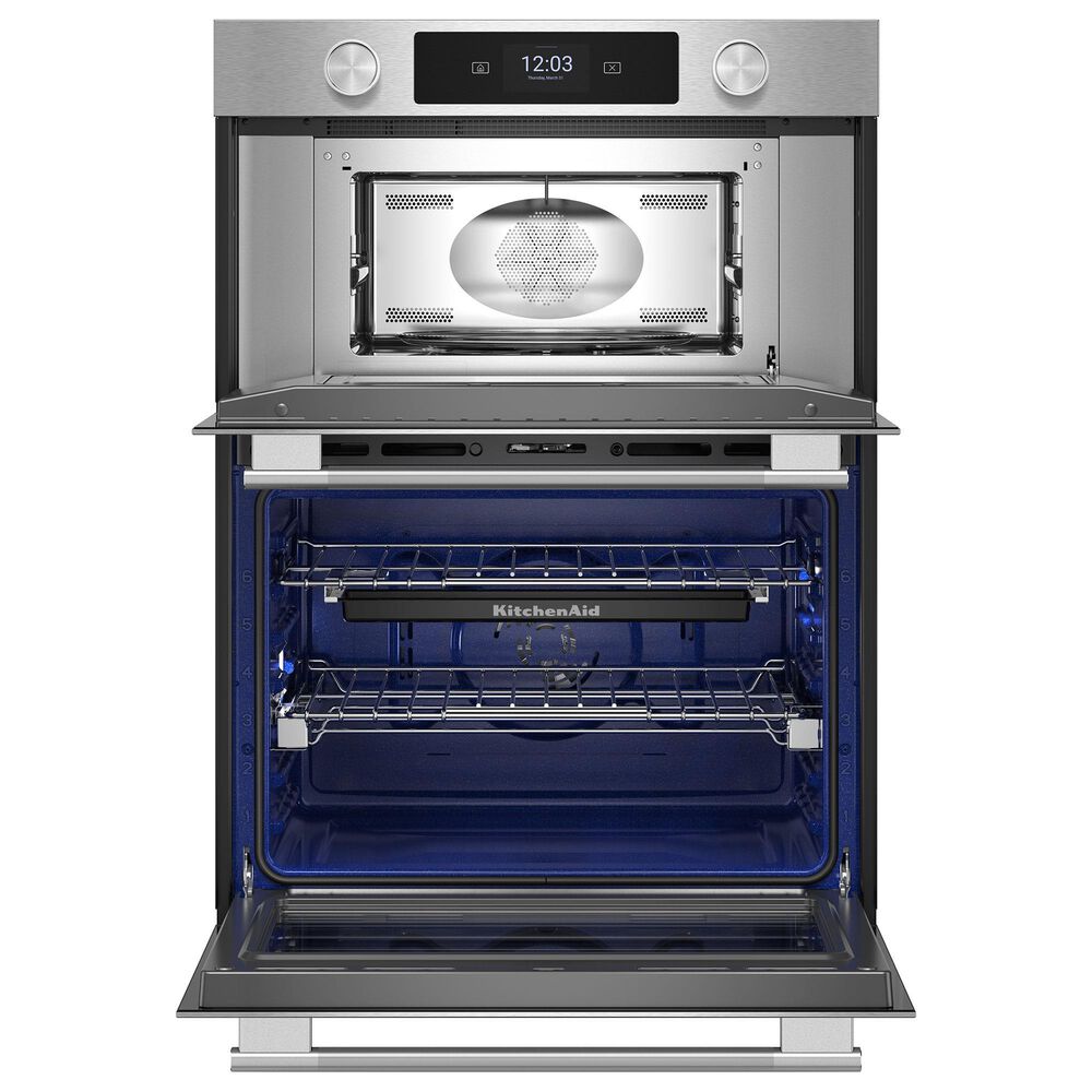 KitchenAid 2-Piece Kitchen Package with PrintShield Stainless Steel 30" Smart Combination Wall Oven and Stainless Steel 30" Gas Cooktop, , large