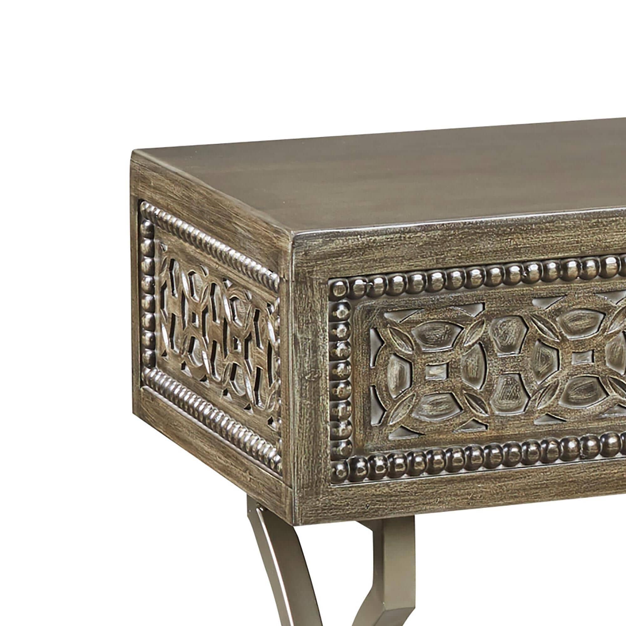 Signature Design by Ashley Quinnland Console Sofa Table in Antique
