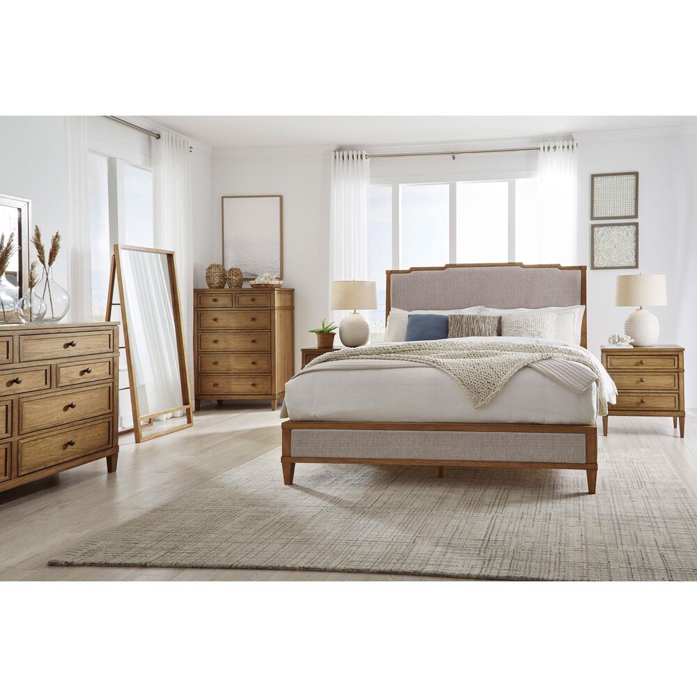 Ashley Sharlance 4-Piece King Panel Bedroom Set in Light Brown, , large
