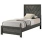 Crown Mark Valor 4-Piece Twin Bedroom Set in Gray, , large