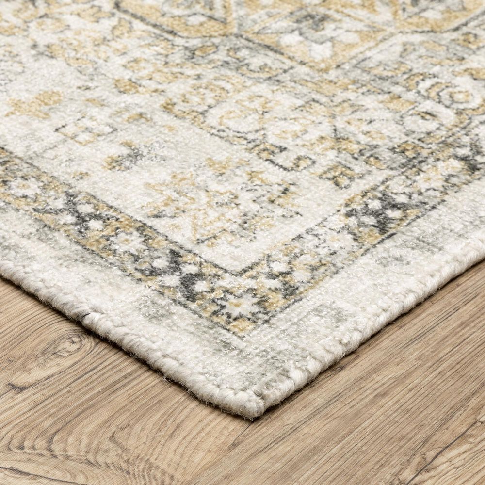 Oriental Weavers Windham Grey and Gold 6&#39; x 9&#39; Area Rug, , large