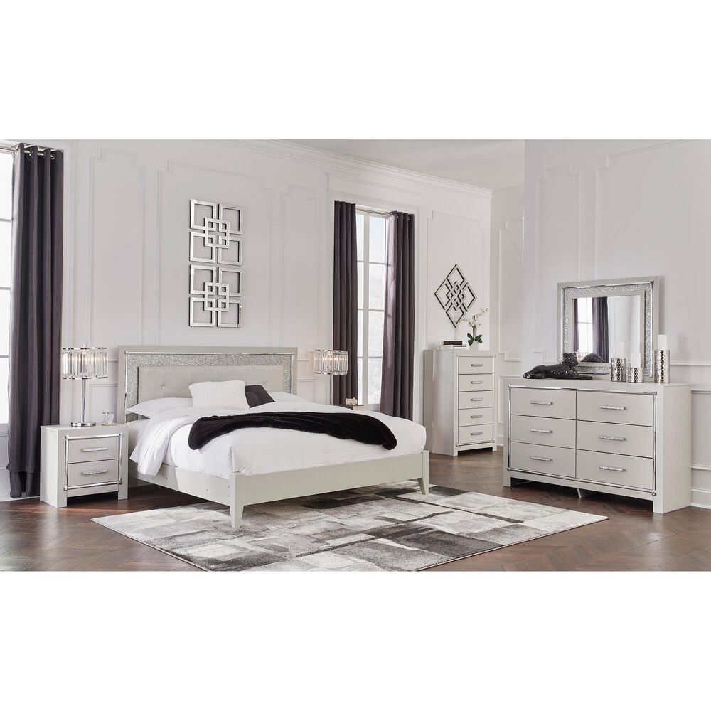 Ashley Zyniden 2-Drawer Nightstand in Silver, , large