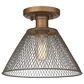 Golden Lighting Carver 1-Light Semi-Flush in Copper Patina, , large