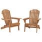 Hearth and Haven Outdoor Folding Adirondack Chair in Light Brown (Set of 2), , large