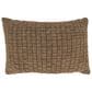 Saro Waffle Weave 20" Square Throw Pillow in Natural, , large