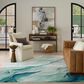 Nourison Prismatic Silver and Green 8"6" x 11"6" Area Rug, , large