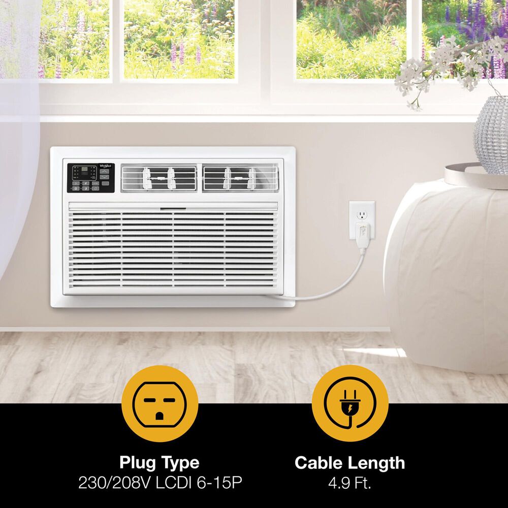 Whirlpool 12000 BTU Electronic Through the Wall Air Conditioner with Heat Pump in White, , large