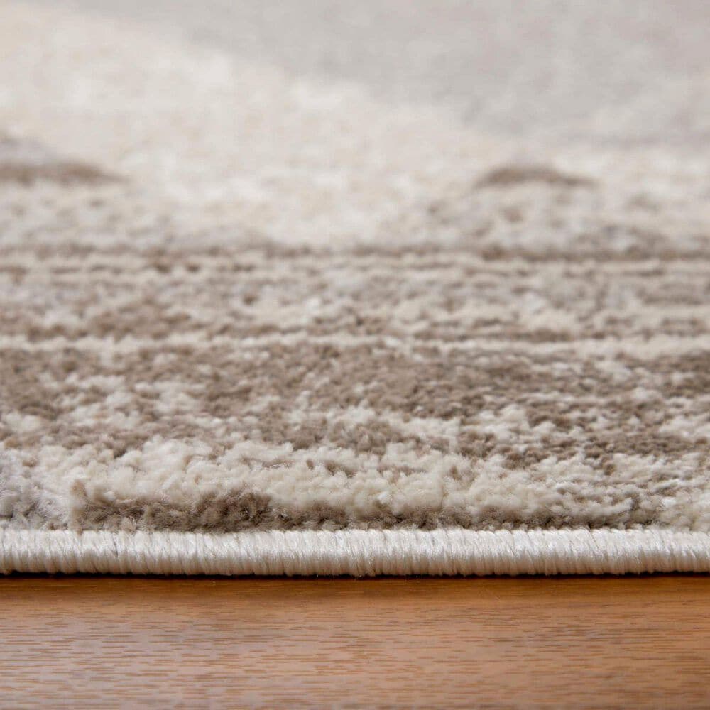 Feizy Vancouver 39NRF 1&#39;8&quot; x 2&#39;10&quot; Beige and Brown Area Rug, , large
