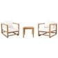 Hearth and Haven 3-Piece Patio Chat Set with Rounded Lines in Beige, , large