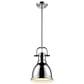 Golden Lighting Duncan 1-Light Small Pendant with Rod in Chrome, , large