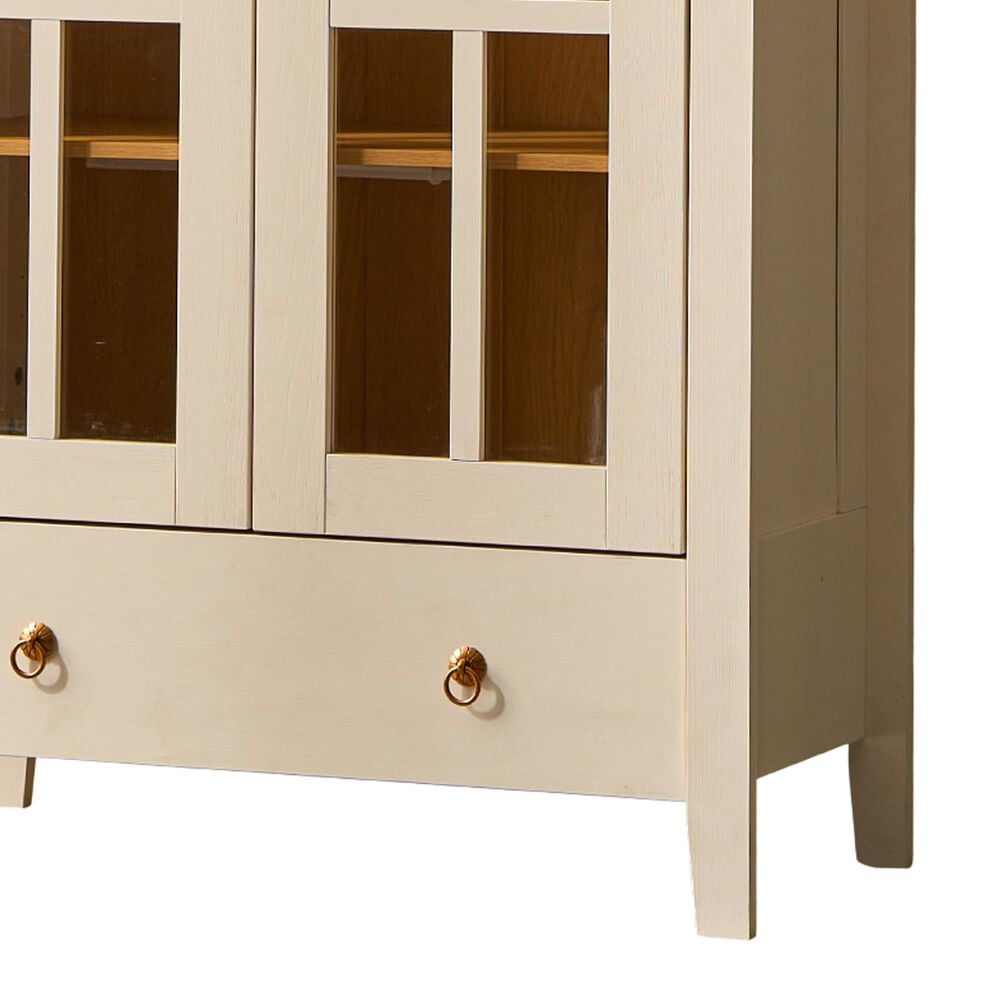 HOMLUX 71" Arched Curved Storage Cabinet in White, , large