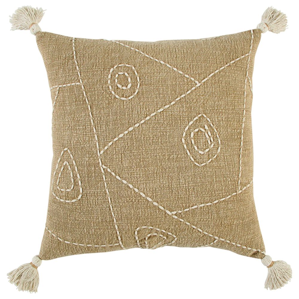 Rizzy Home Geometric 18" Pillow in Khaki, , large
