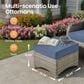 HOMLUX 7-Piece Gray Wicker Patio Sofa Set in Denim Blue, , large