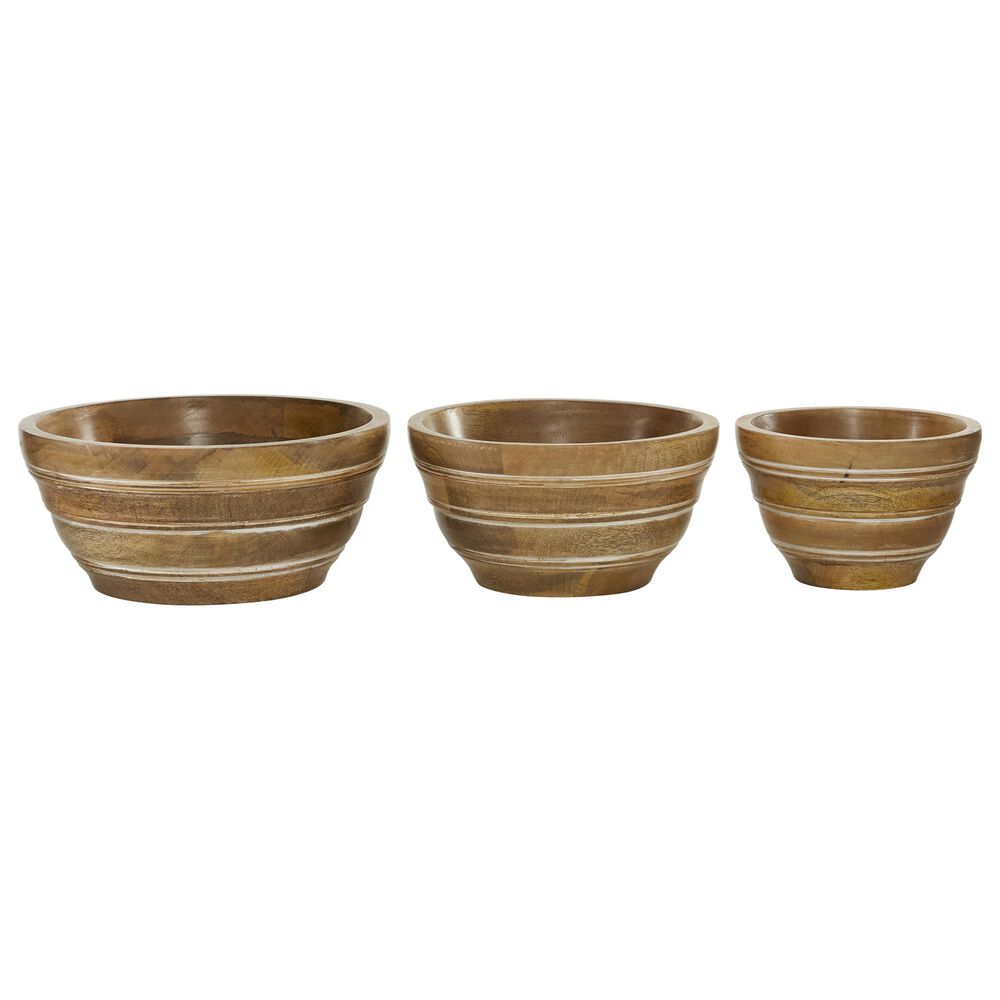 Maple and Jade Mediterranean Serving Bowl in Brown (Set of 3), , large