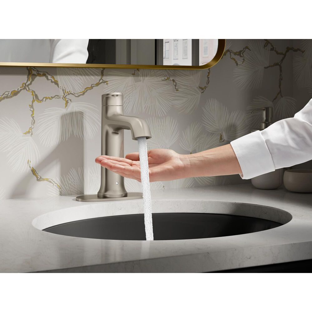 Kohler Tone Touchless Bathroom Sink Faucet in Vibrant Brushed Nickel, , large