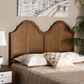 Baxton Studio Hazel King Arched Headboard in Ash Walnut, , large
