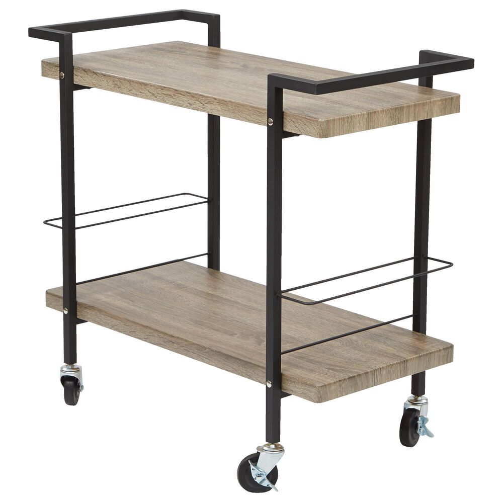 OSP Home Maxell Serving Cart in Ash and Black, , large