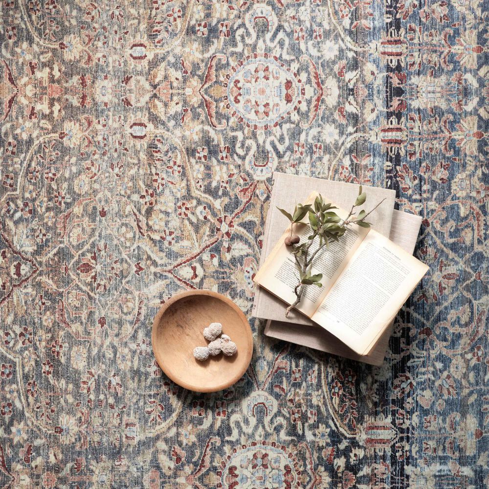 Chris Loves Julia x Loloi Jules 5&#39; x 7&#39;6&quot; Denim and Spice Area Rug, , large