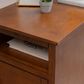 Linon Home Decor Birkdale Accent Table with USB Port in Hazelnut, , large
