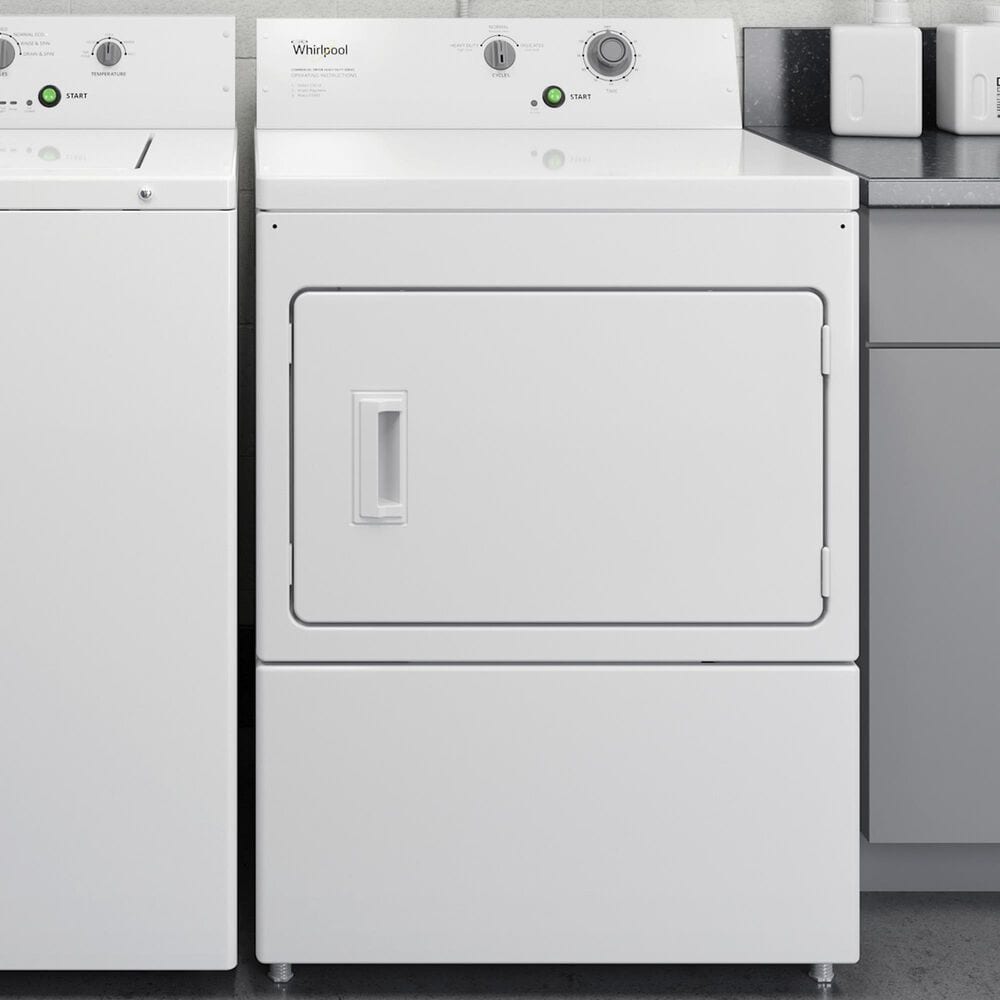 Whirlpool 7.4 Cu. Ft. Commercial Gas Super-Capacity Dryer in White, , large