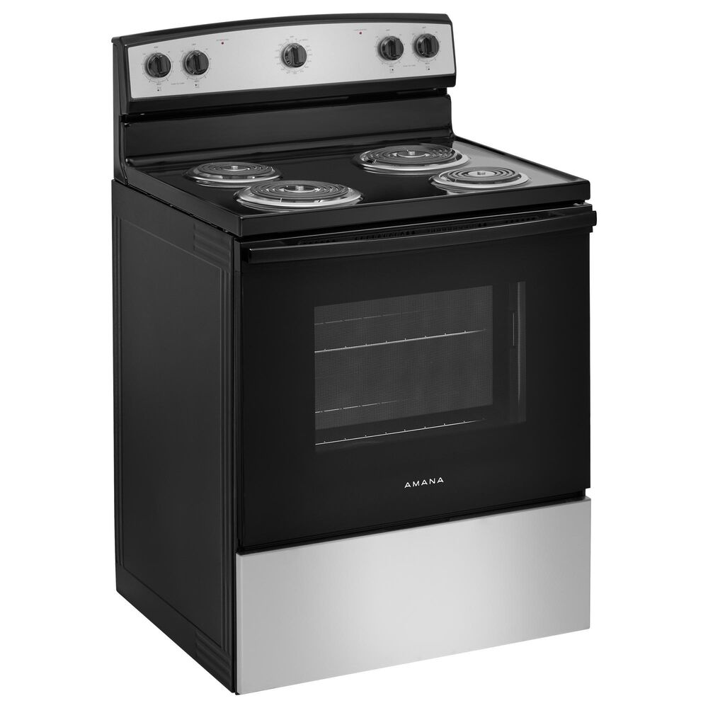 Amana 4.8 Cu. Ft. Electric Range with Knob Controls in Stainless Steel, , large