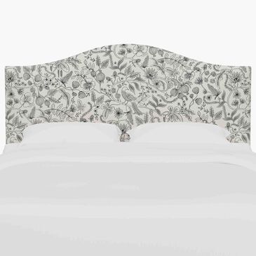 Rifle Paper Co Crafted by Cloth & Company Mayfair King Headboard in Aviary Black and Cream, , large