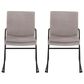 LumiSource Dutchess Side Chair with Silver Velvet Cushion in Black (Set of 2), , large