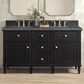 James Martin Vanities Lorelai 60" Double Vanity in Black Onyx with 3 cm Parisien Bleu Quartz Top, , large