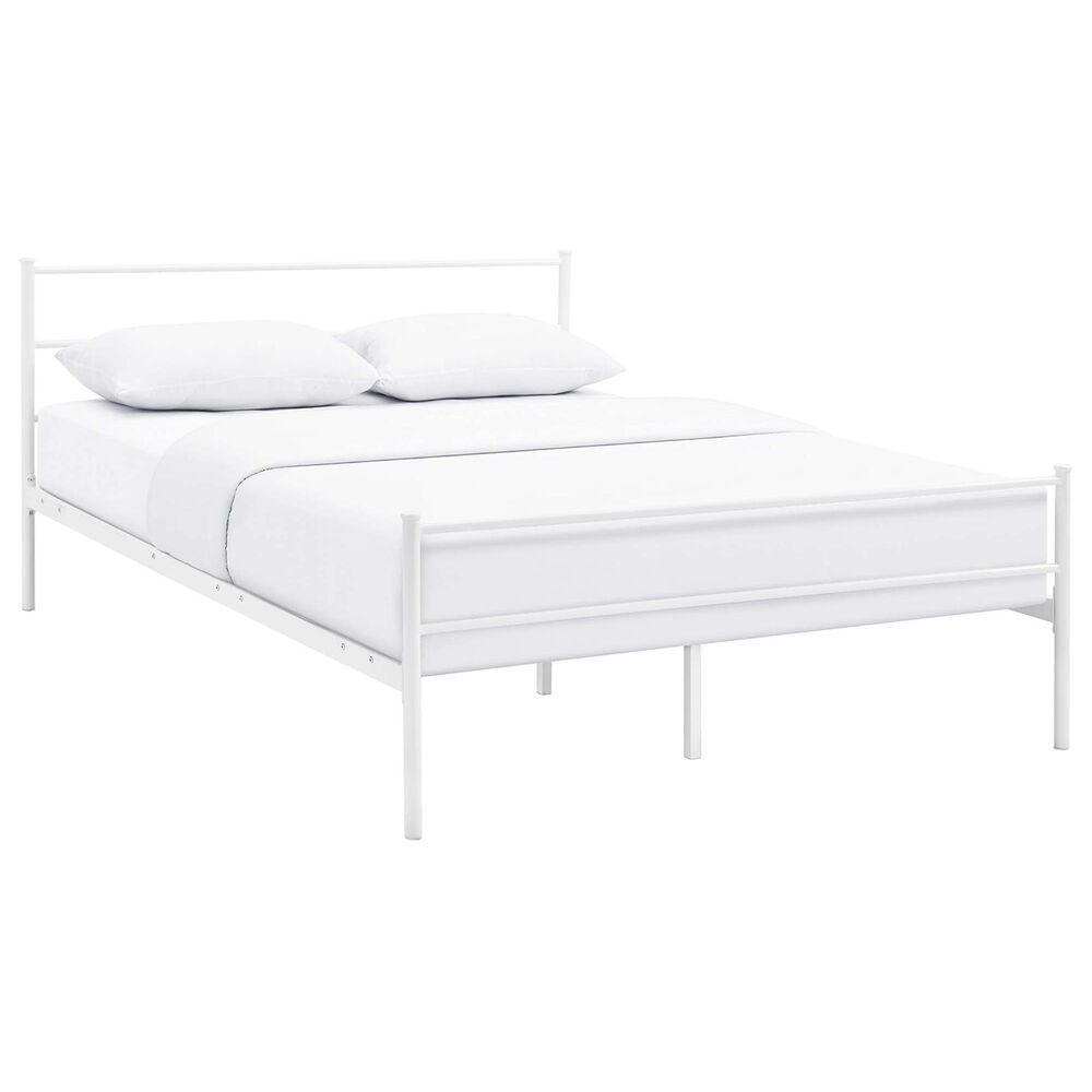 Modway Alina Queen Platform Bed Frame in White, , large