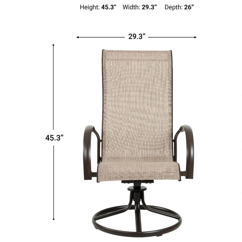 GatherCraft Galatia 7-Piece Rectangular Patio Dining Set in Bronze, , large