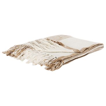 Rizzy Home 50" x 60" Throw in Ivory and Natural, , large